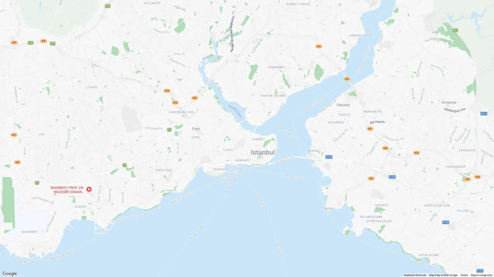 İstanbul haritası üzerinde canlı araçlar