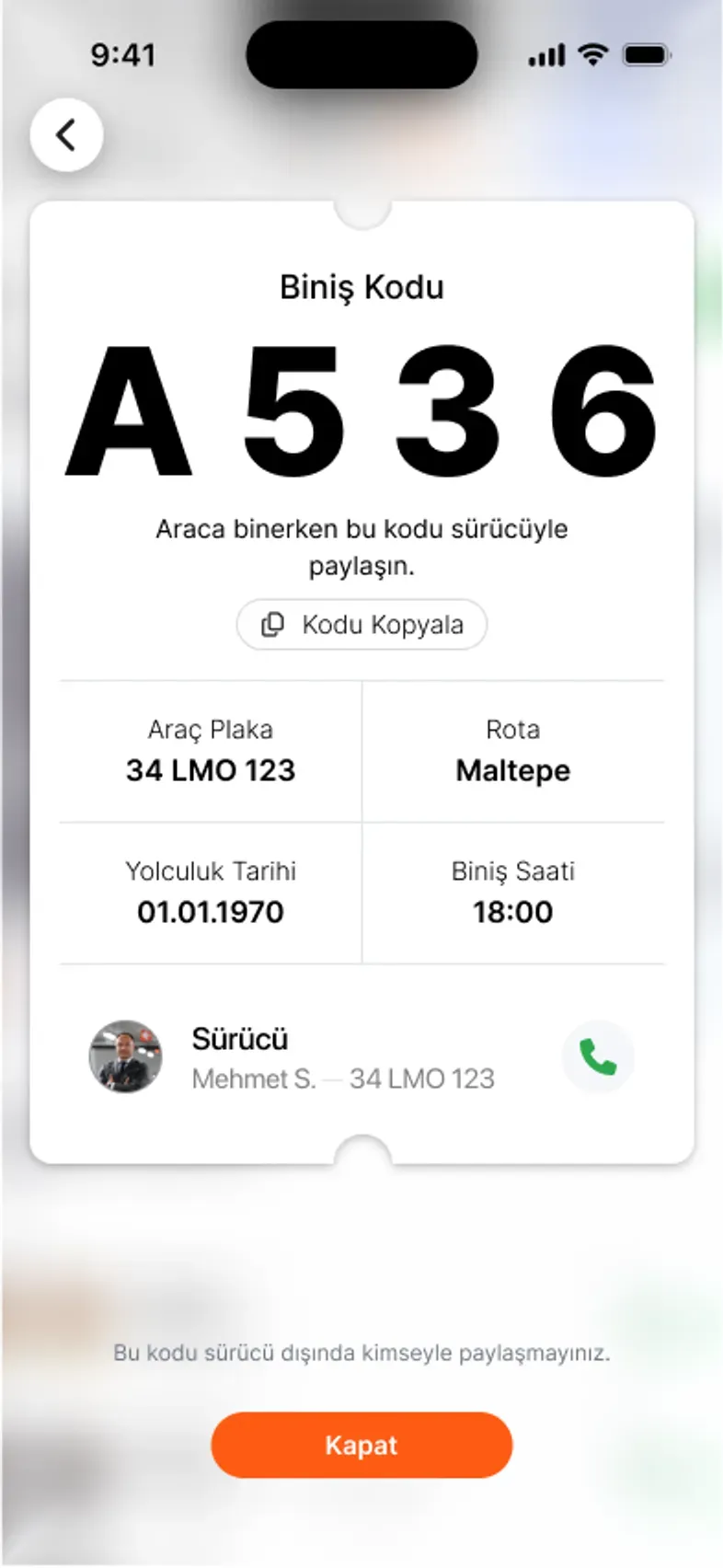 Maskeli arama ekranı