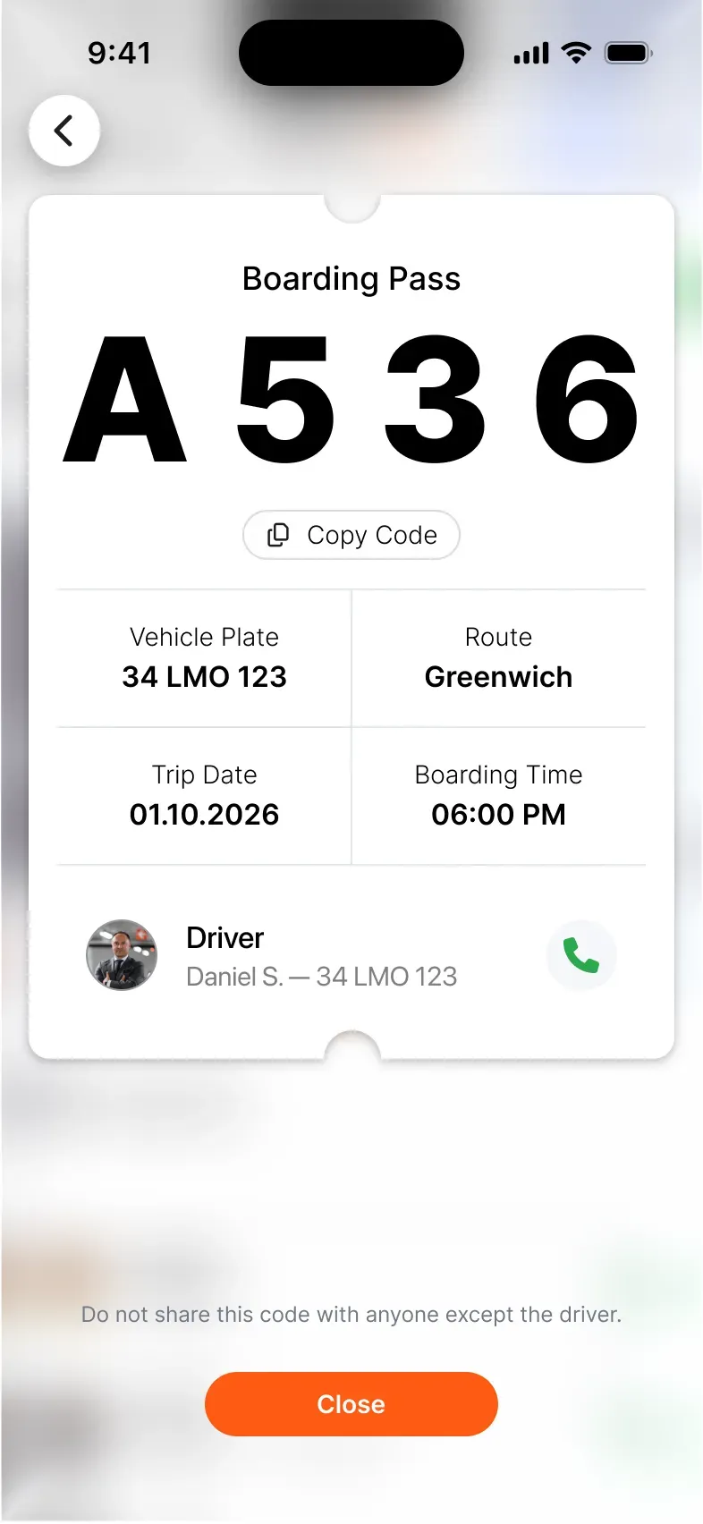 Masked call screen